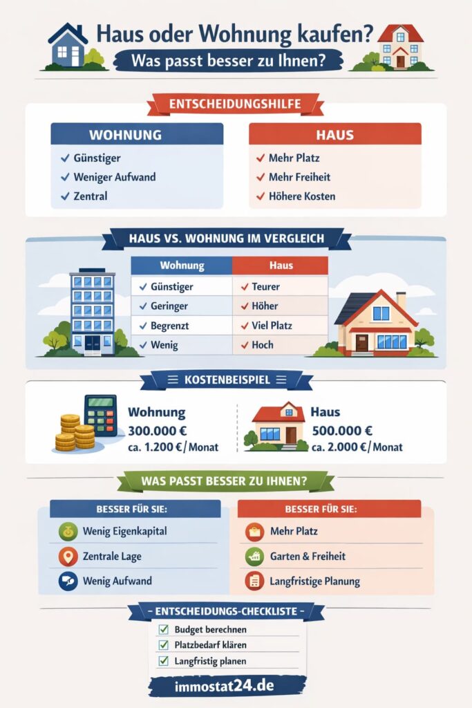 đĄ Haus oder Wohnung kaufen â was passt besser zu dir?