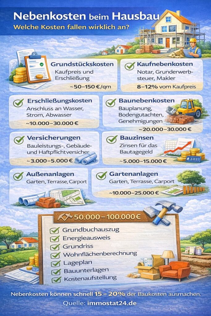 Nebenkosten beim Hausbau: Welche Kosten fallen wirklich an?