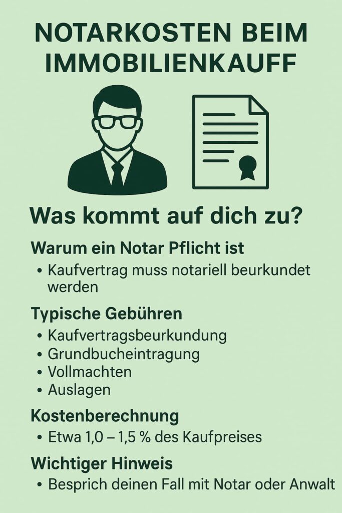 Notarkosten beim Immobilienkauf