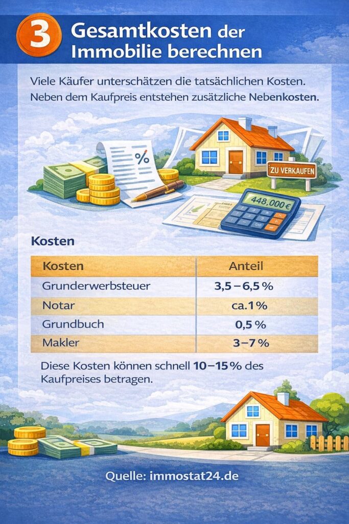 Hausfinanzierung Schritt für Schritt - Gesamtkosten der Immobilie berechnen