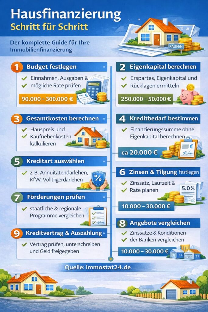 Hausfinanzierung Schritt für Schritt erklärt