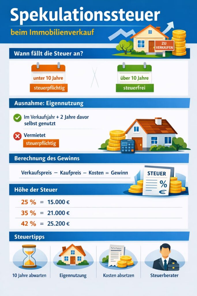 Immobilie verkaufen – welche Steuern fallen in Deutschland an?