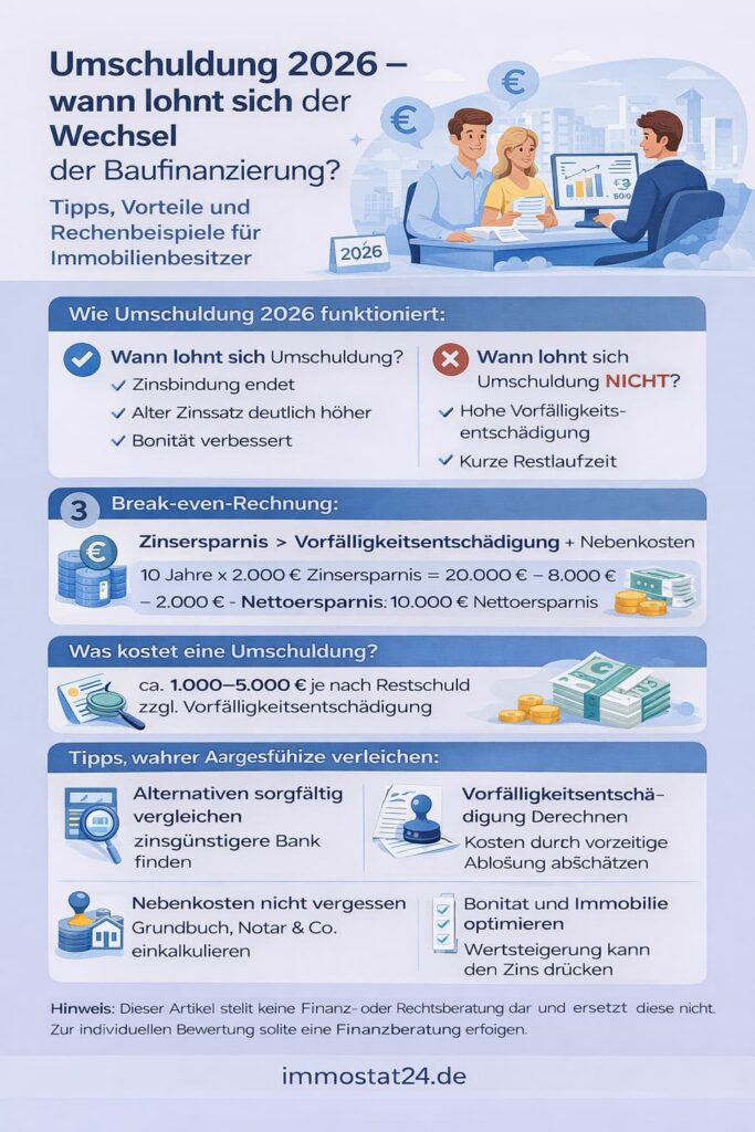 Umschuldung 2026: Wann lohnt sich der Wechsel der Baufinanzierung wirklich?