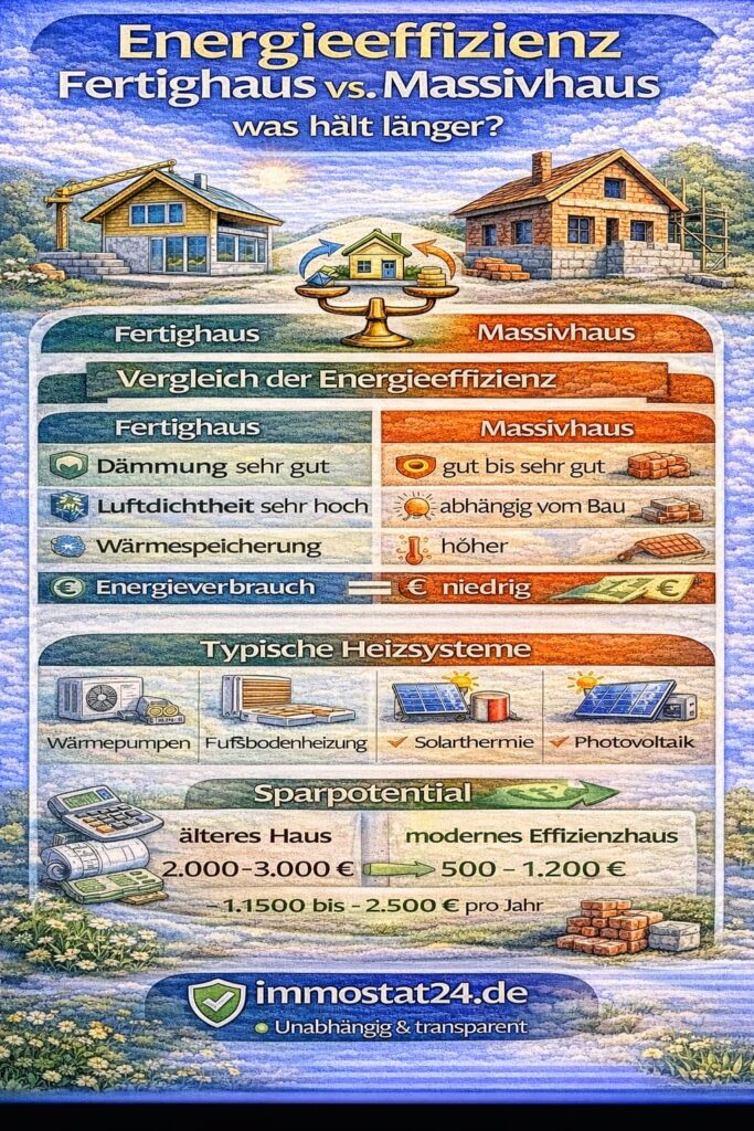 Energieeffizienz: Fertighaus oder Massivhaus im Vergleich