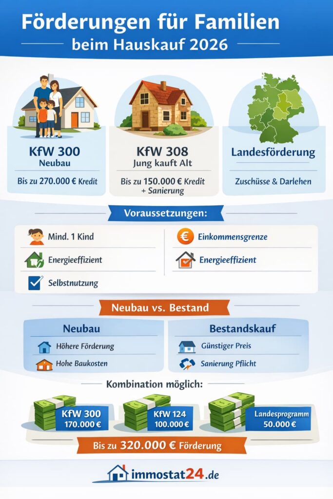 Welche Förderungen gibt es für Familien mit Kindern beim Hauskauf?