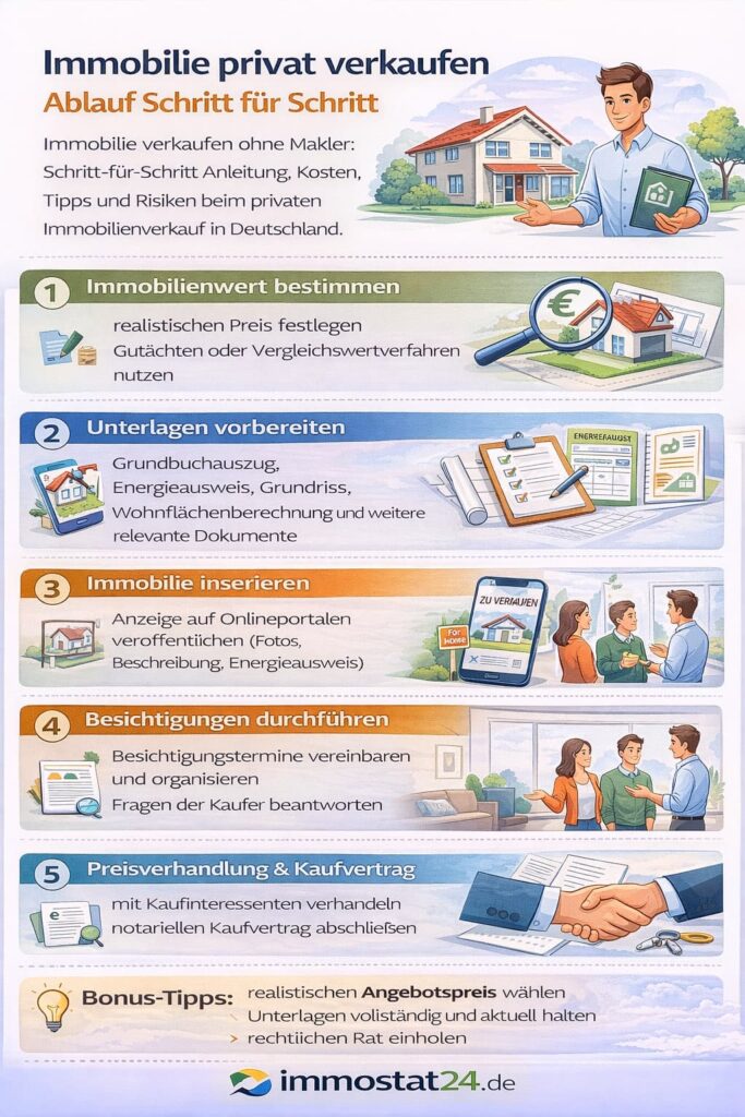 Immobilie verkaufen ohne Makler: Schritt-für-Schritt Anleitung, Kosten, Tipps & Risiken