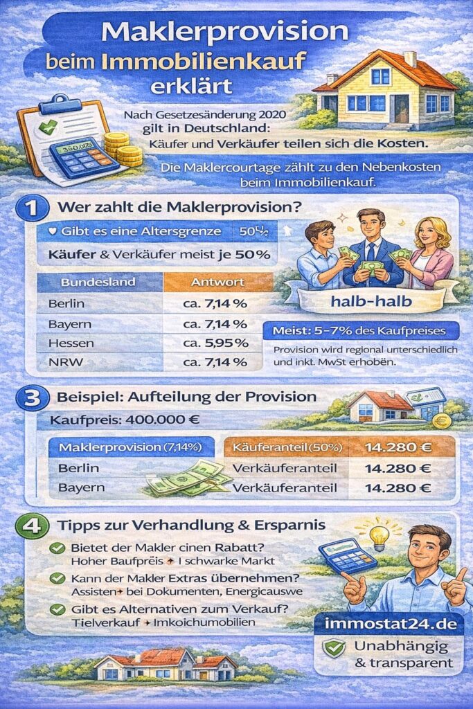 Maklerprovision beim Immobilienkauf – wer zahlt was?