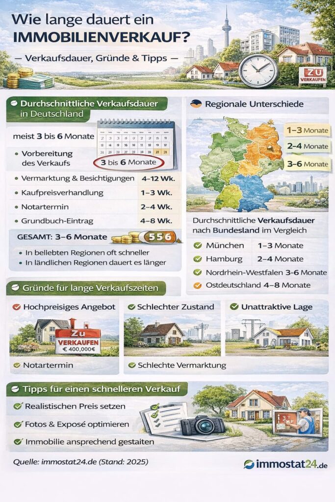 Wie lange dauert ein Immobilienverkauf? Dauer, Faktoren und regionale Unterschiede