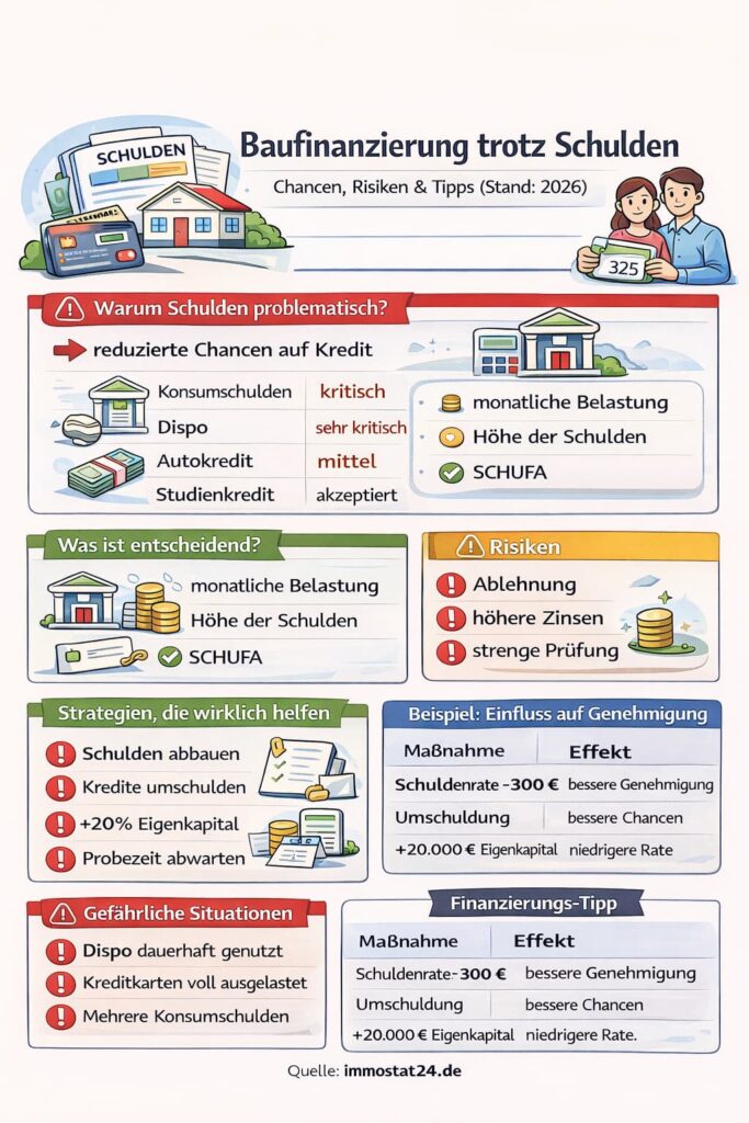 🏠 Baufinanzierung trotz Schulden: Möglichkeiten, Risiken und realistische Chancen