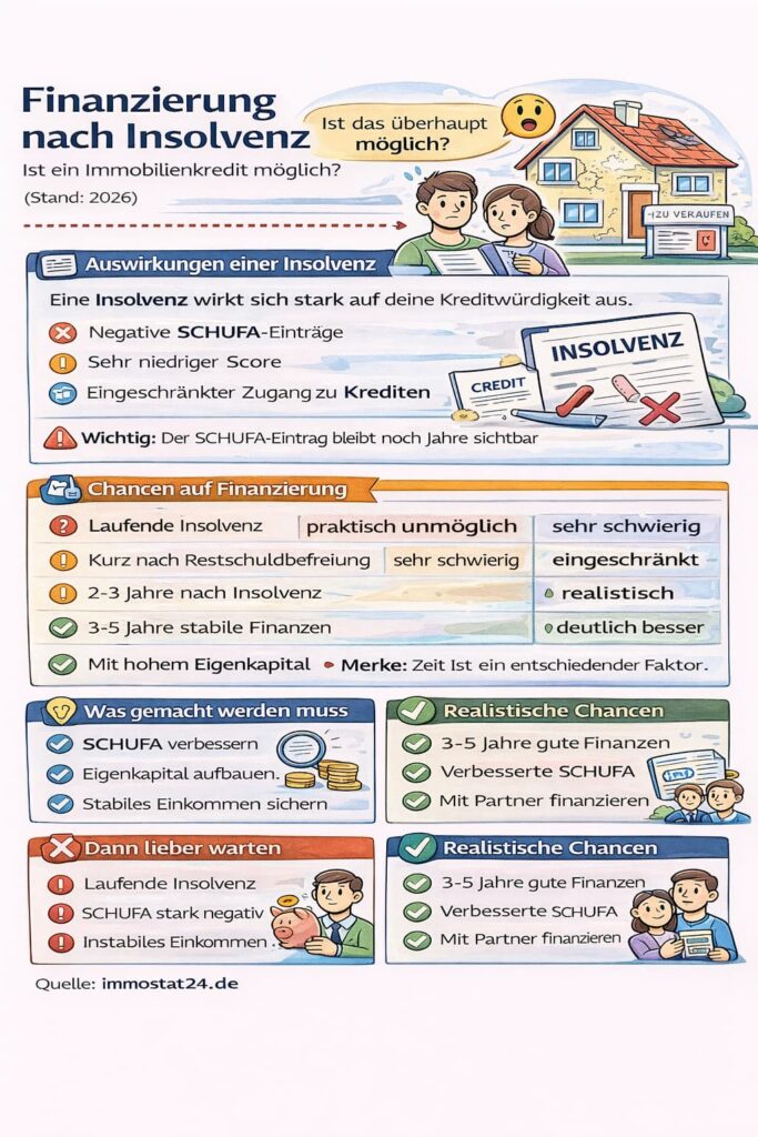 Finanzierung nach Insolvenz: Ist ein Immobilienkredit möglich?