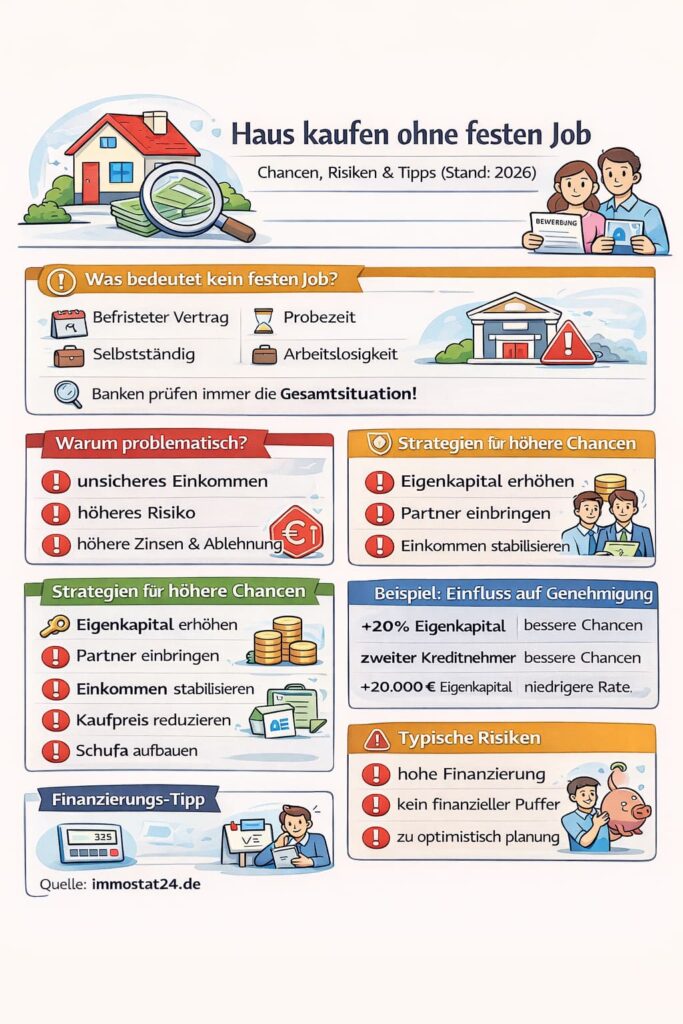 Immobilie kaufen ohne festen Arbeitsvertrag: Was ist möglich?
