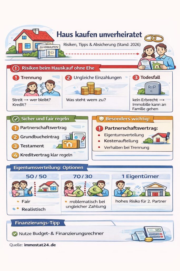 Haus kaufen unverheiratet: Risiken, Tipps & rechtliche Absicherung